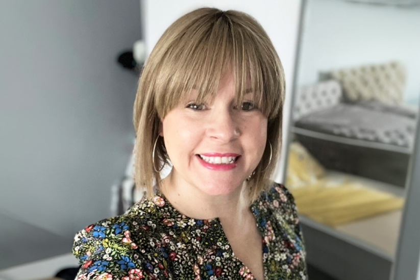 Wearing my Tori wig from Rene of Paris at home