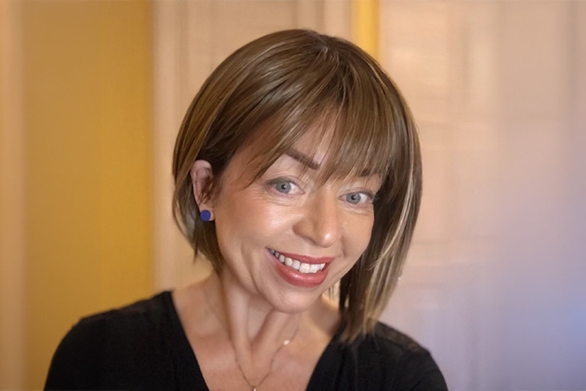 Tori wig by Rene of Paris, a bob with a full fringe